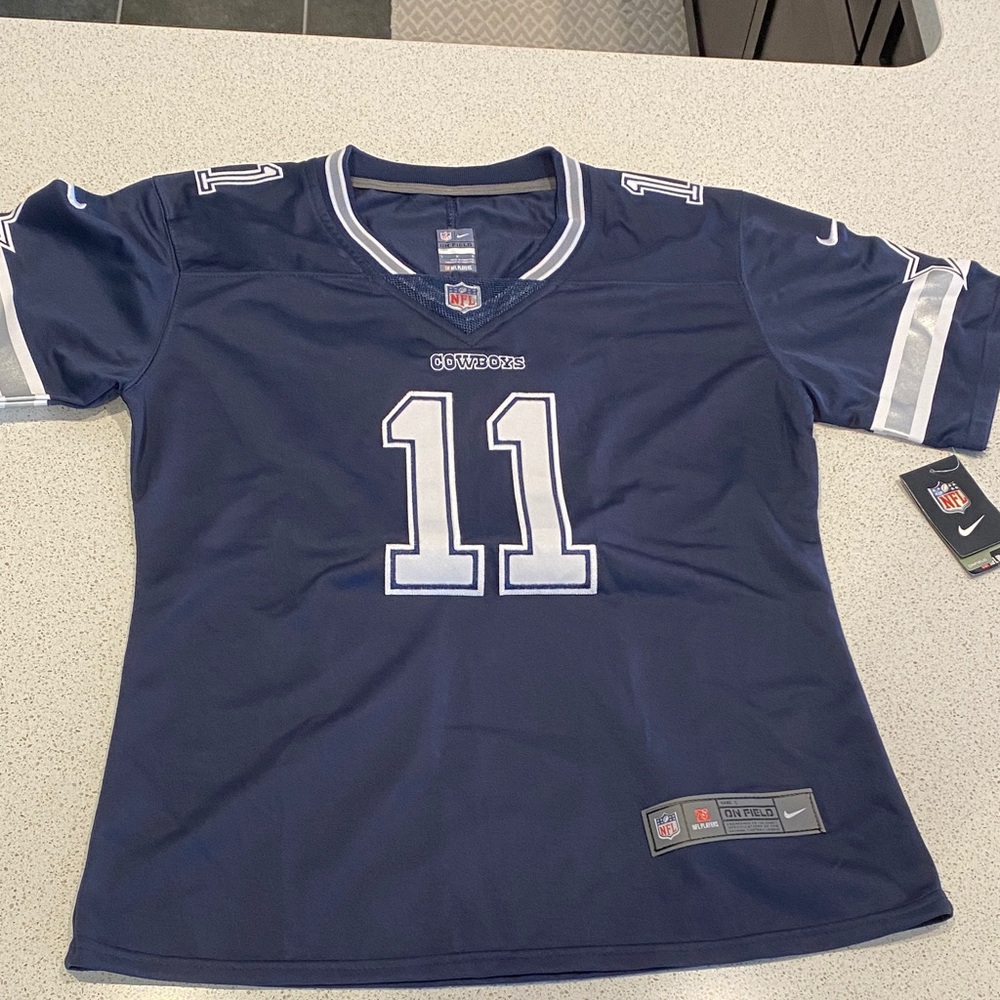 Nike Navy and White Cowboys Jersey
